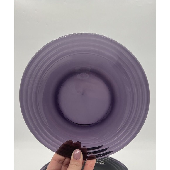 Bormioli Rocco Forum Glass Purple Amethyst Salad Dessert Plates Set of 4 EUC - Picture 3 of 7